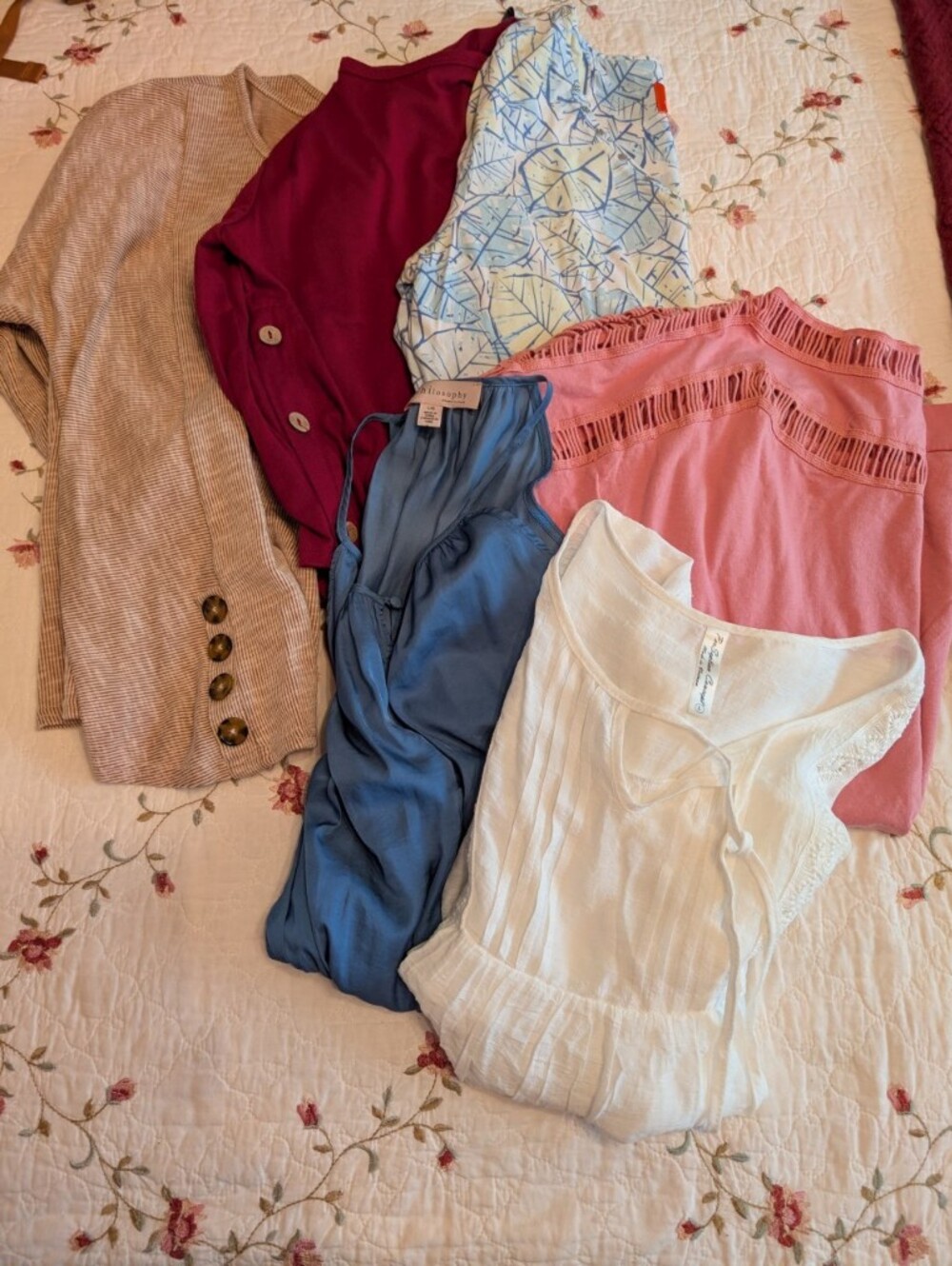 6pc Ladies Top Bundle - Sz L